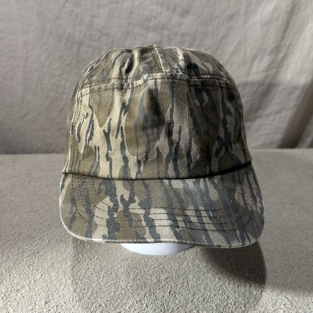 Vintage Columbia Thinsulate Camo Earflap 5-Panel Hat USA Made L/XL